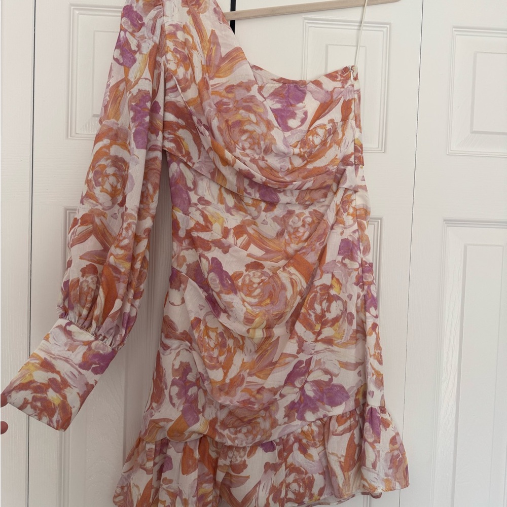 Floral One-Shoulder Dress